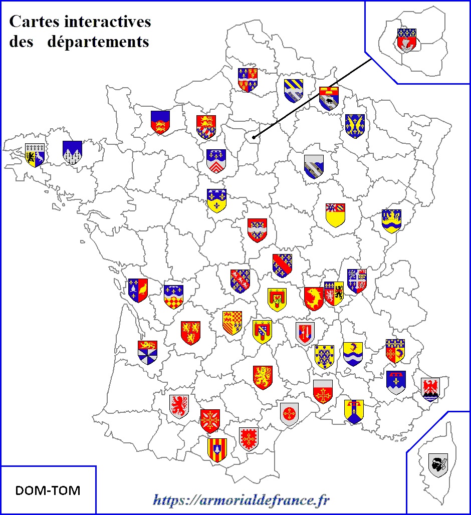 Carte interactive des départements