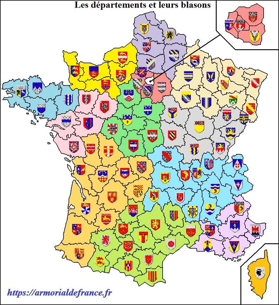 Carte des départements