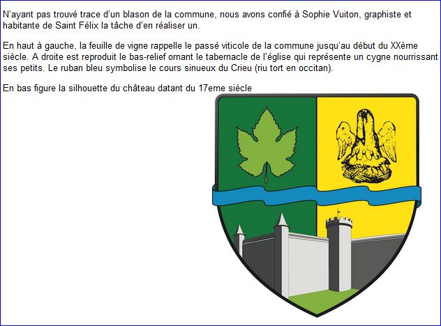 pseudo-blason de SAINT FELIX DE RIEUTORD